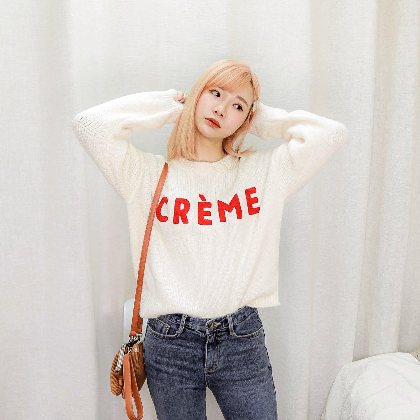 T453 CREME SWEATER