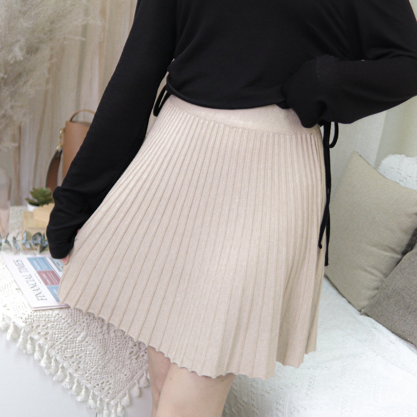 B120 YES OK KNIT SKIRT - Letta A
