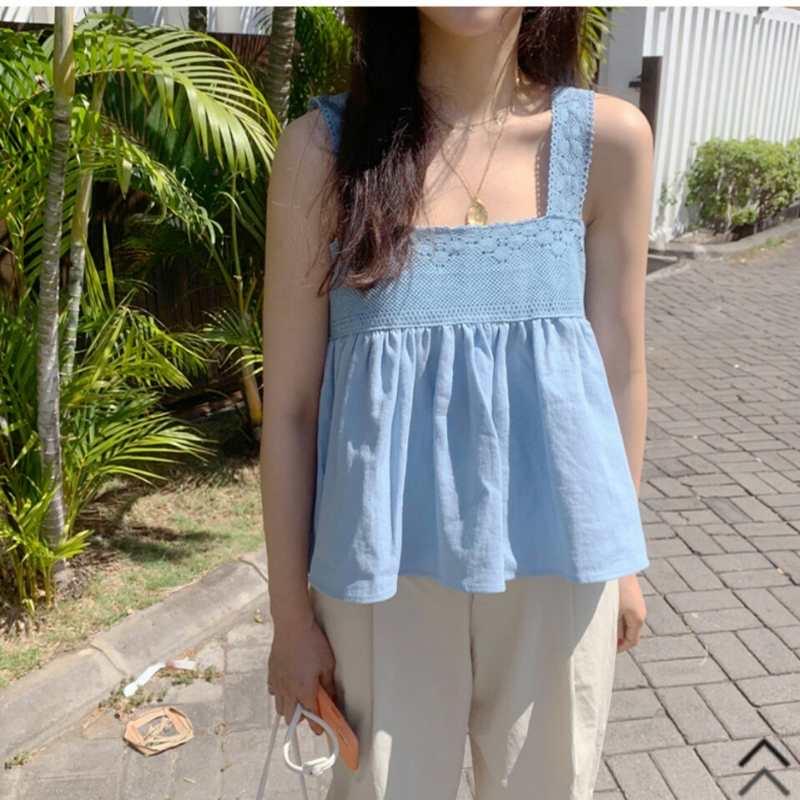 #T316 PANCAKE LACE VEST - Letta A