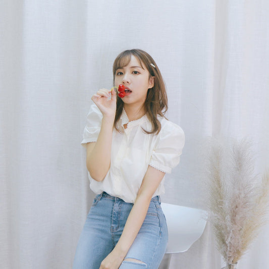 #T300 CREAM BEIGE BLOUSE - Letta A