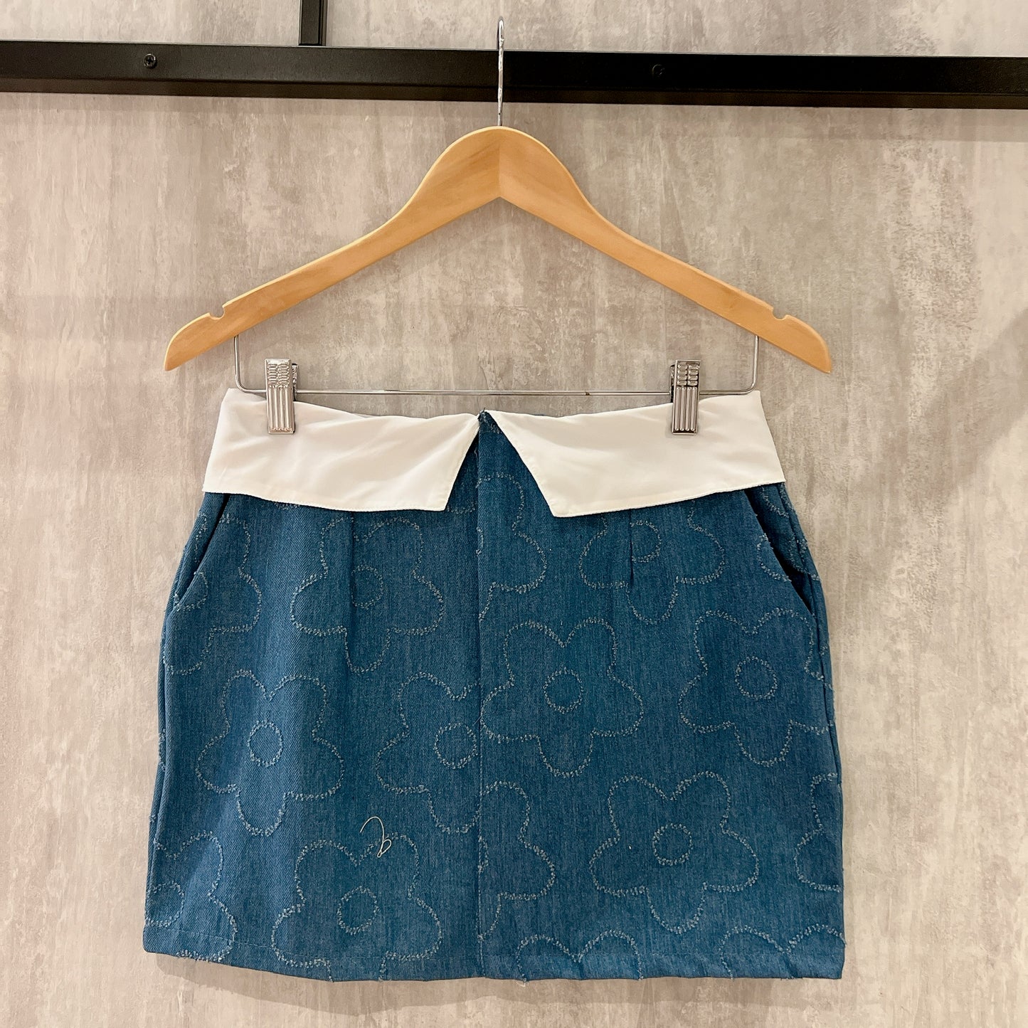 TH069 FLOWER DENIM SET