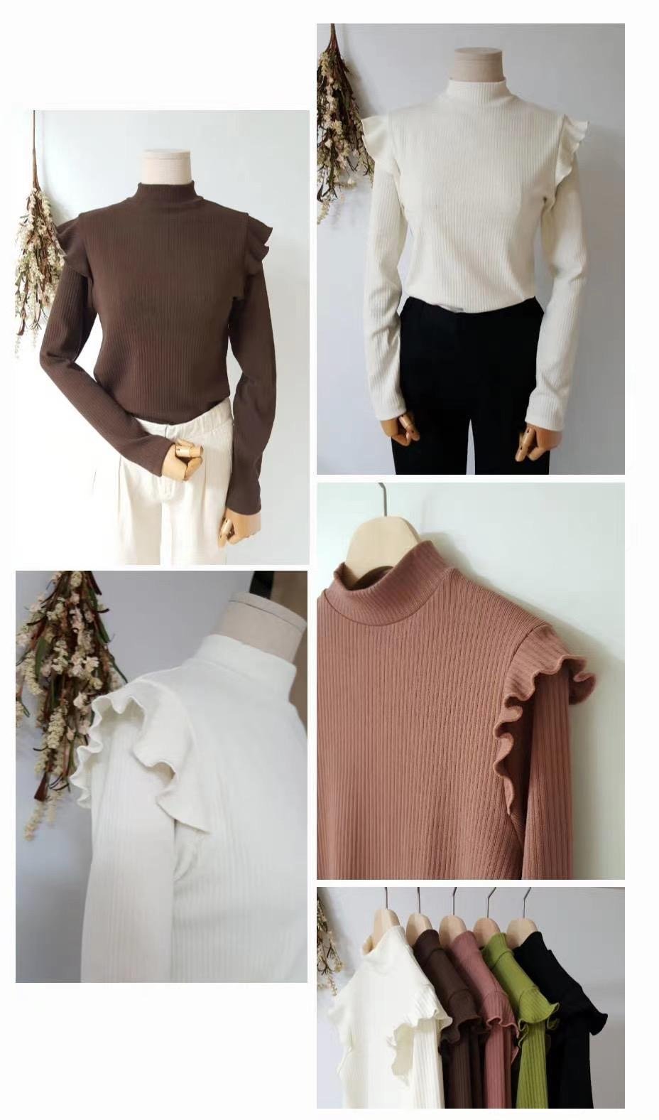 T384 RUFFLE BE TOP - Letta A