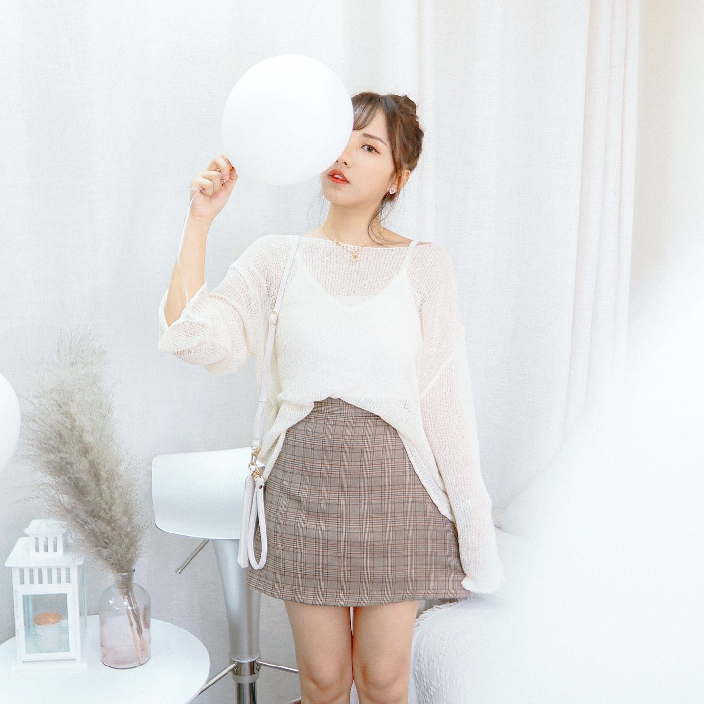 #B118 SPEECH CHECKED SKIRT - Letta A