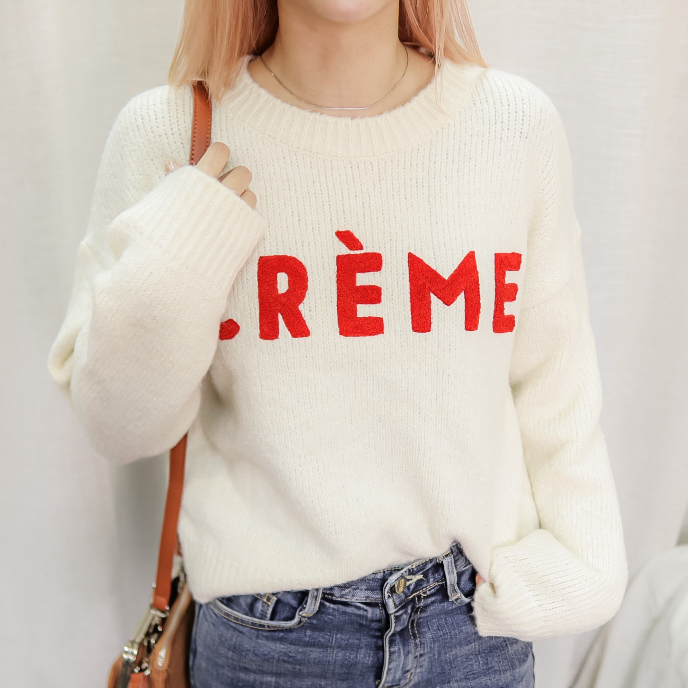 T453 CREME SWEATER