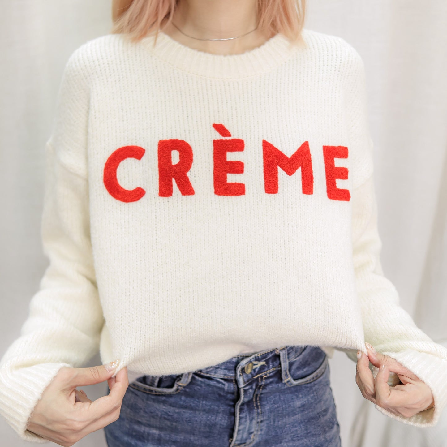 T453 CREME SWEATER