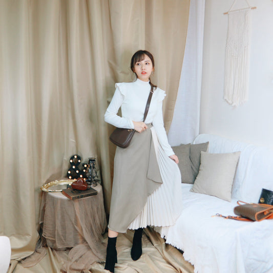 B124 STYLISH CHECKED SKIRT - Letta A