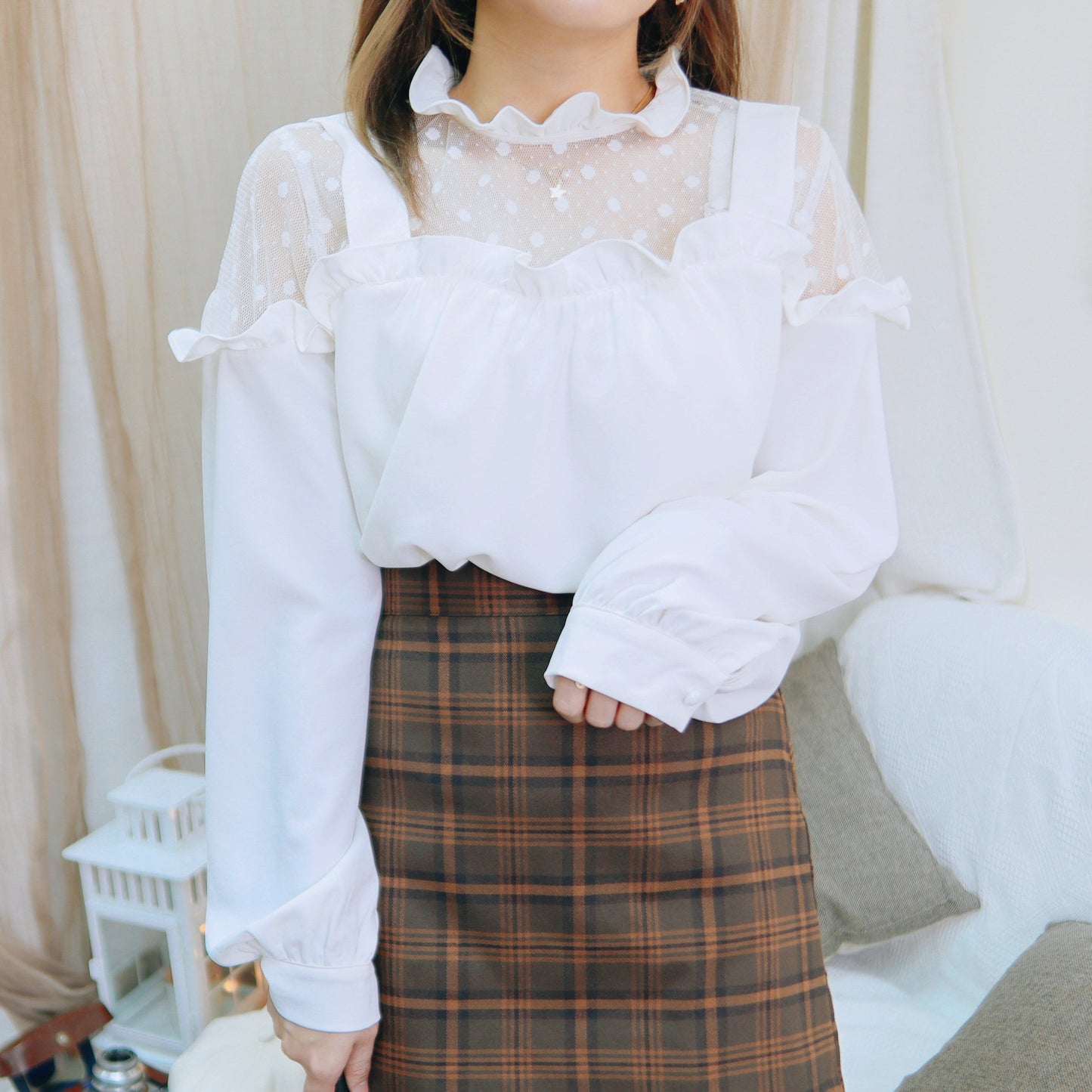 T389 BUNNY RUFFLE TOP - Letta A