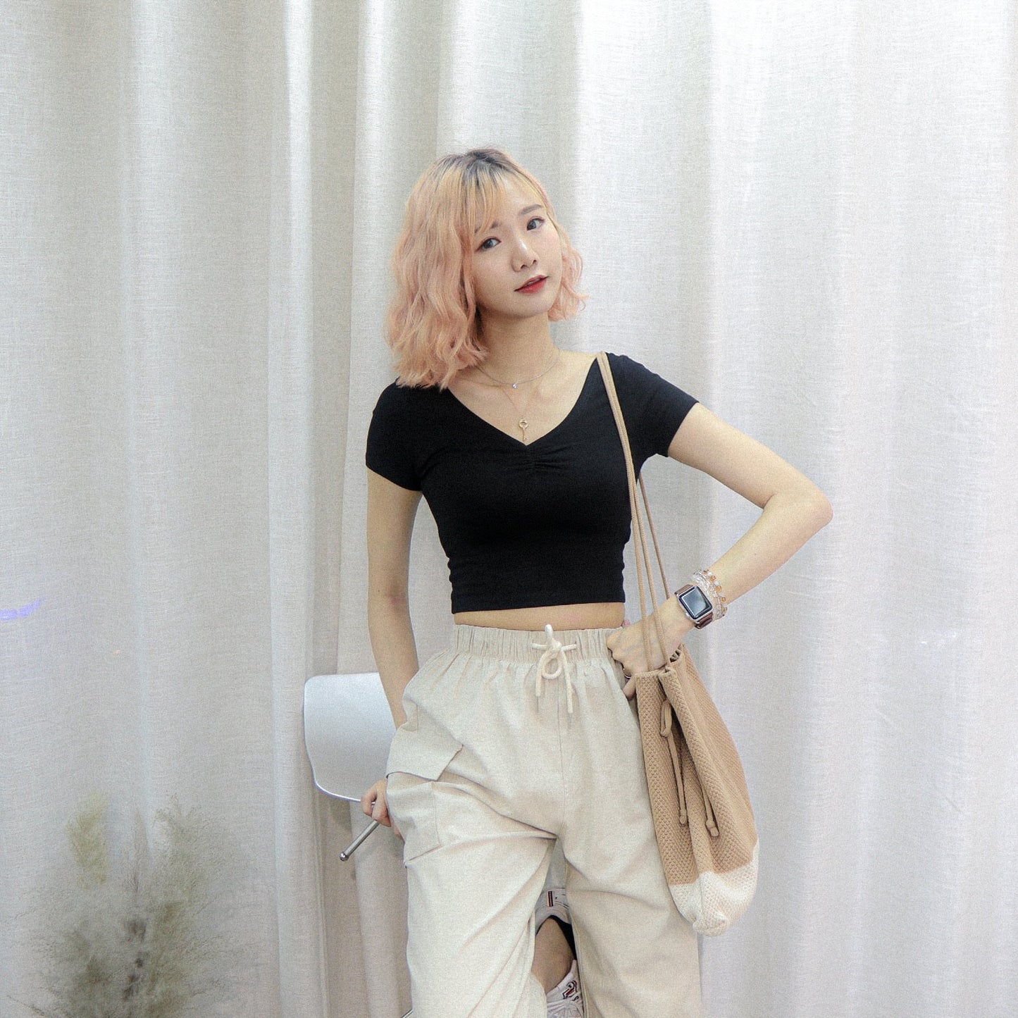 #T290 CAN YOU IMAGINE CROP TOP - Letta A