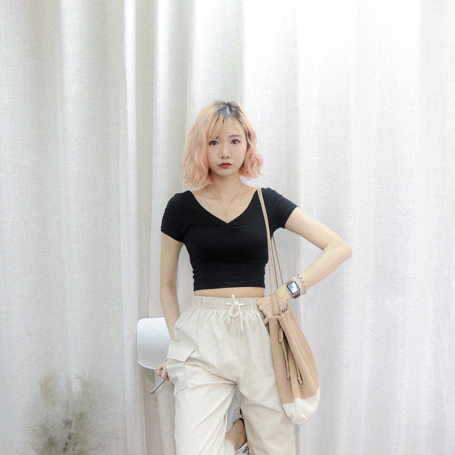 #T290 CAN YOU IMAGINE CROP TOP - Letta A