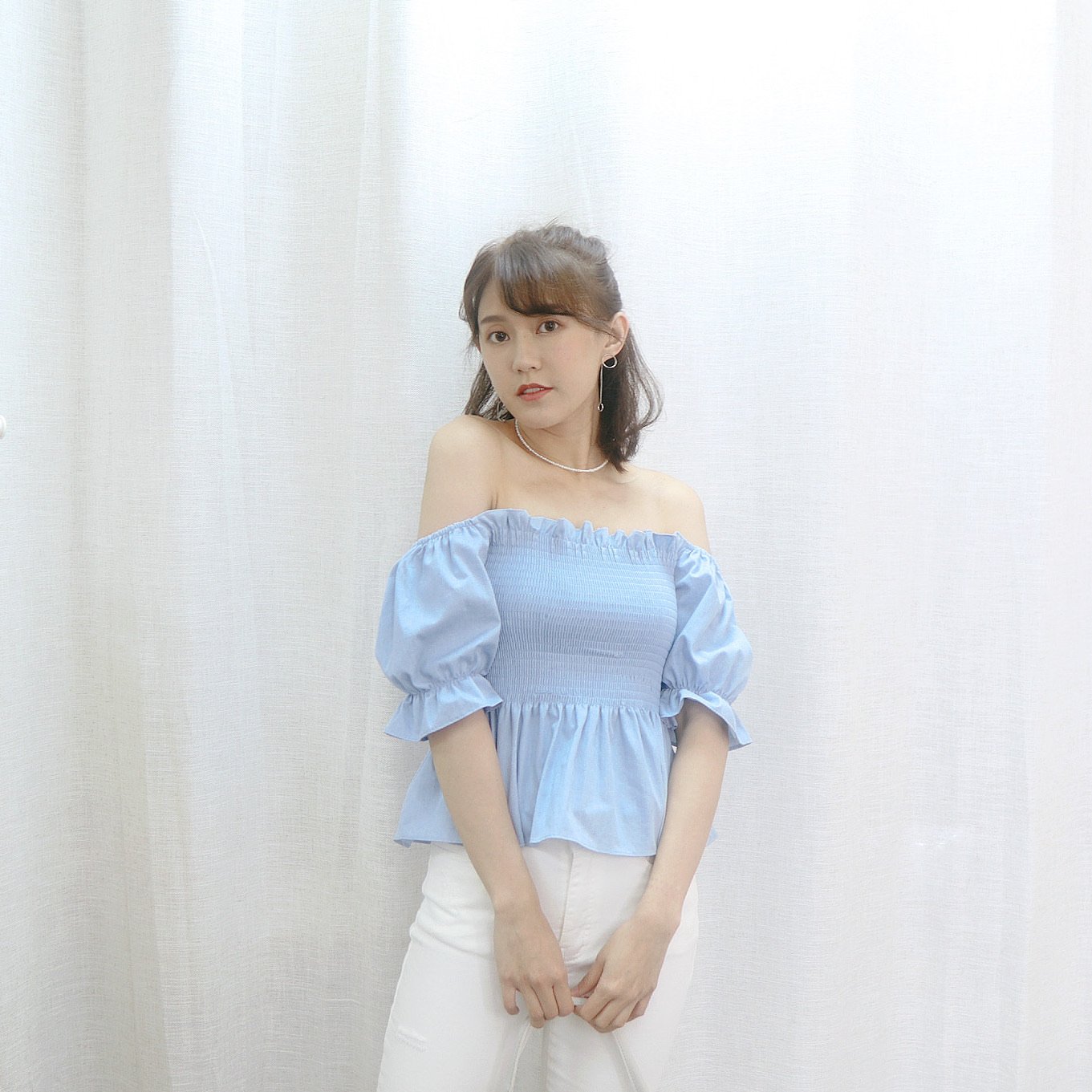 #T282 SKYLINE OFFSHOULDER TOP - Letta A
