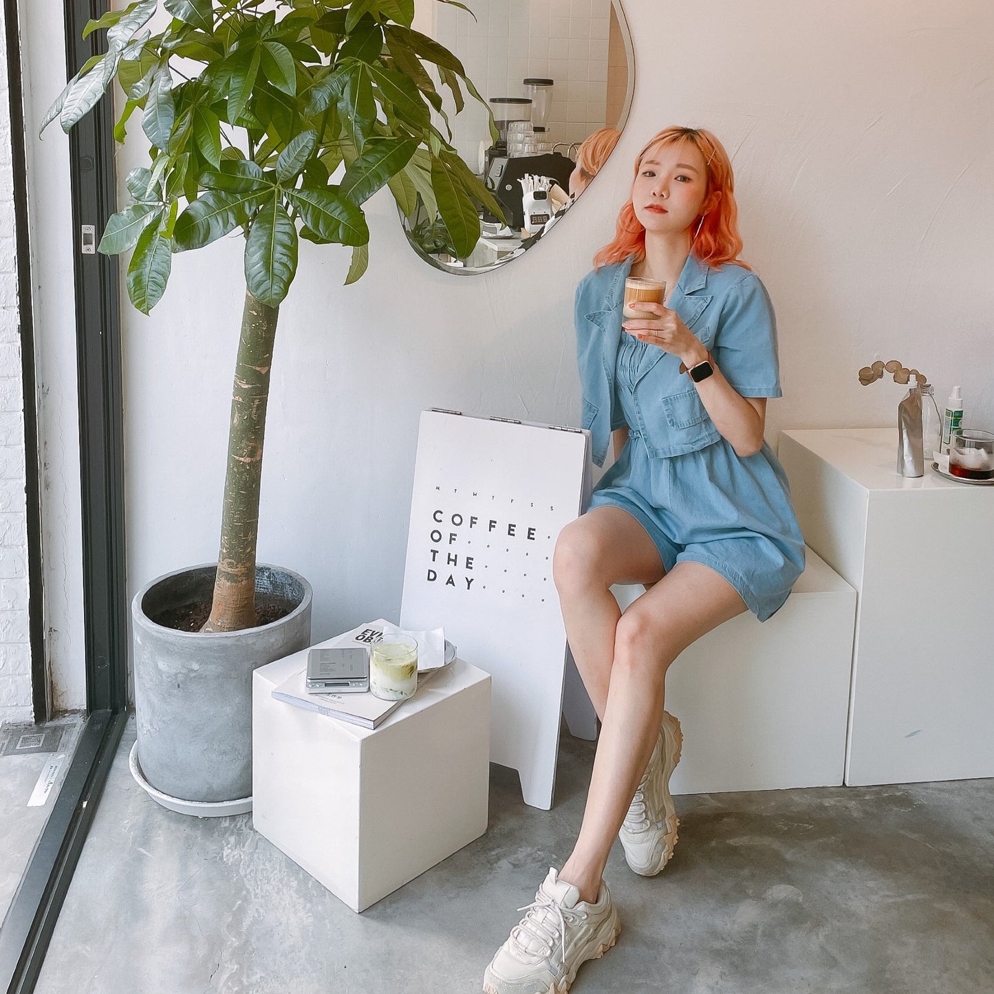 T540 DENIM JUMPSUIT SET