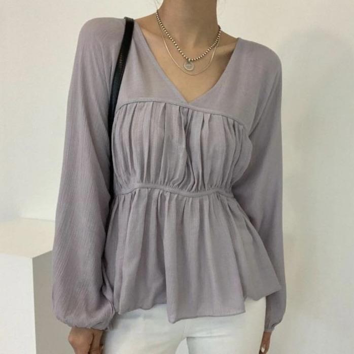 T392 ARITA V-NECK TOP - Letta A