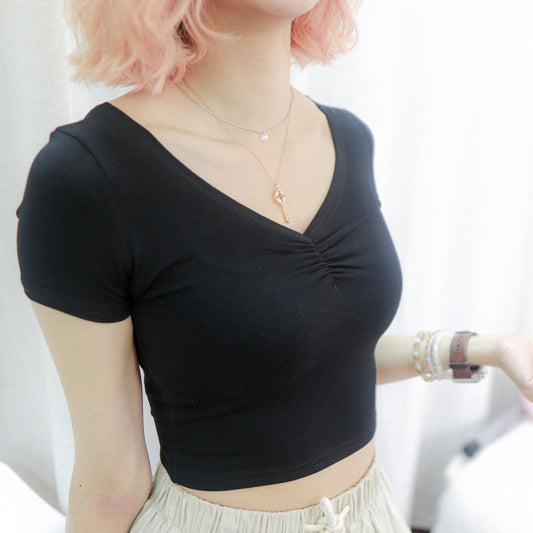 #T290 CAN YOU IMAGINE CROP TOP - Letta A