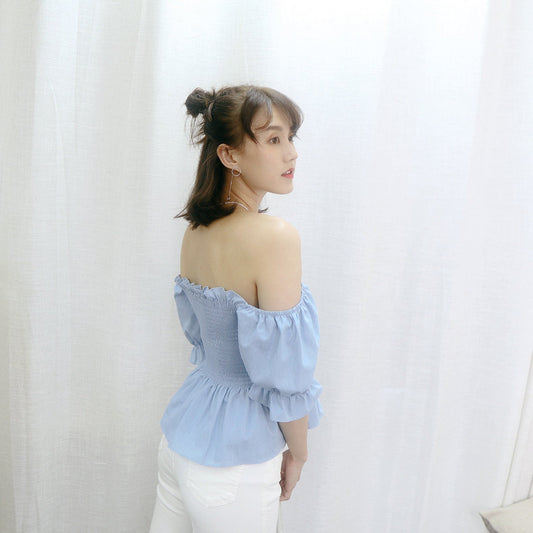 #T282 SKYLINE OFFSHOULDER TOP - Letta A