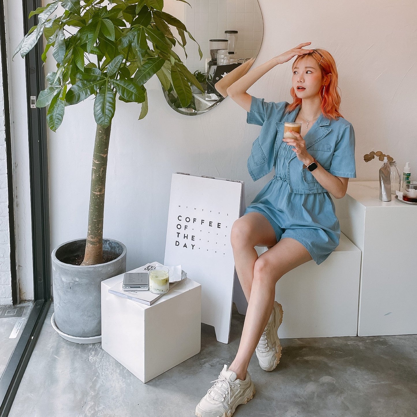 T540 DENIM JUMPSUIT SET