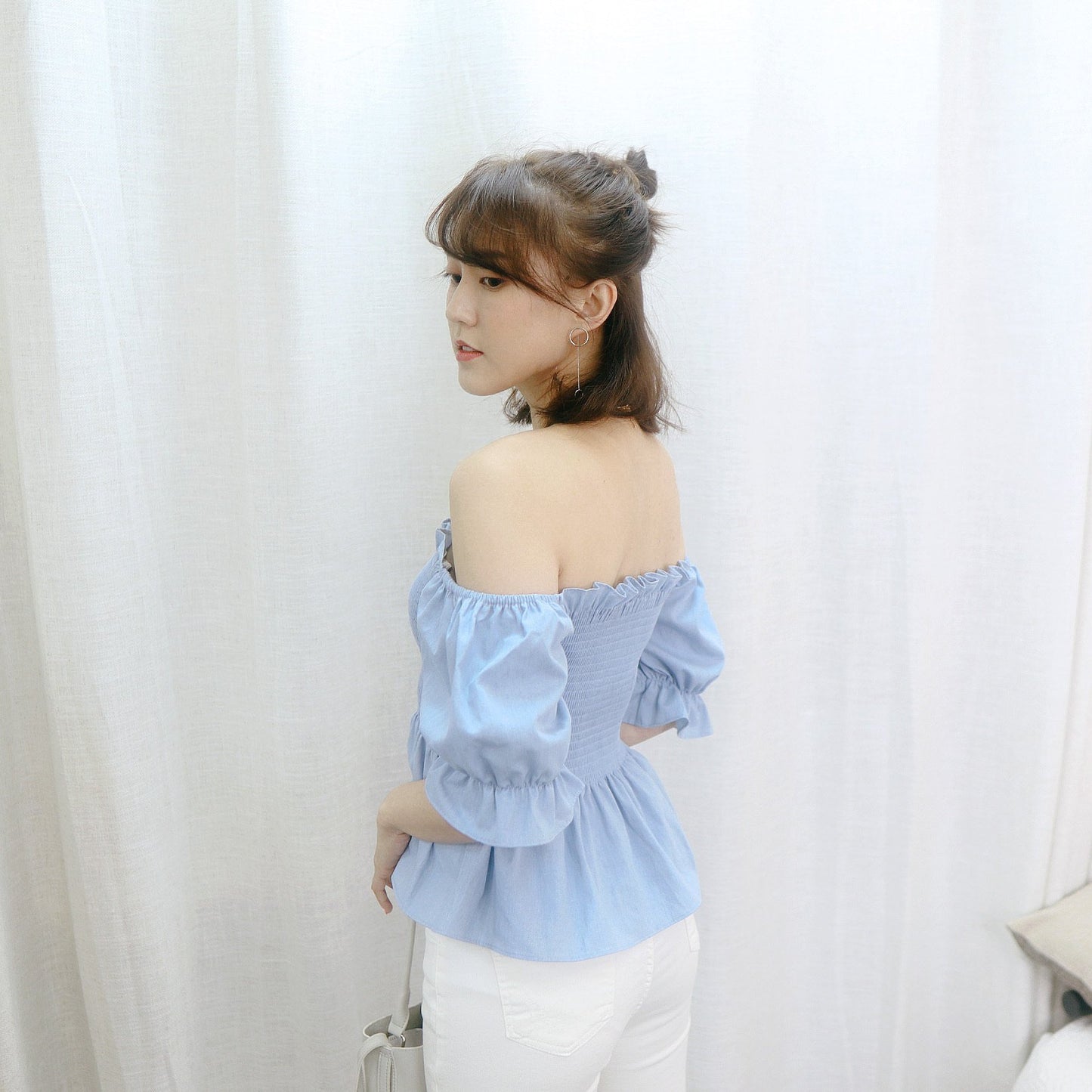 #T282 SKYLINE OFFSHOULDER TOP - Letta A