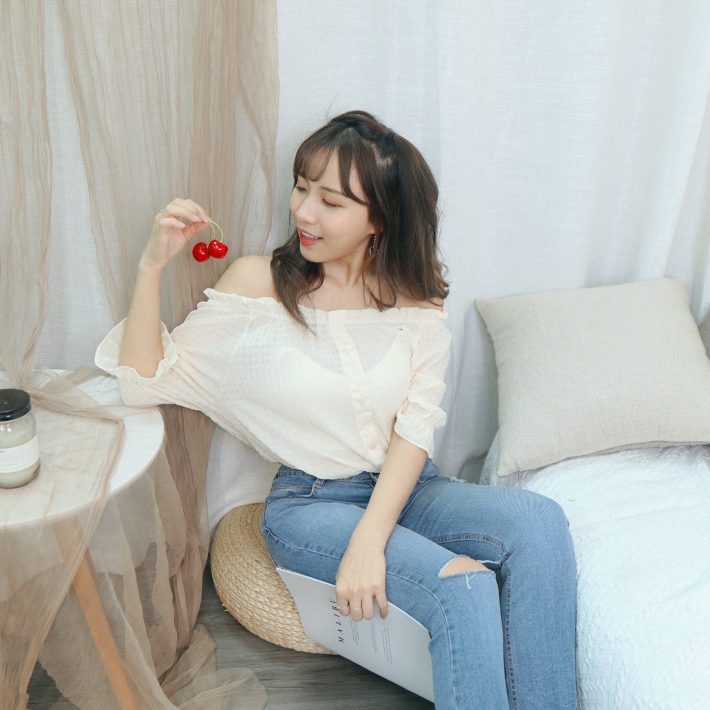 #T309 SOPHIA OFFSHOULDER TOP - Letta A