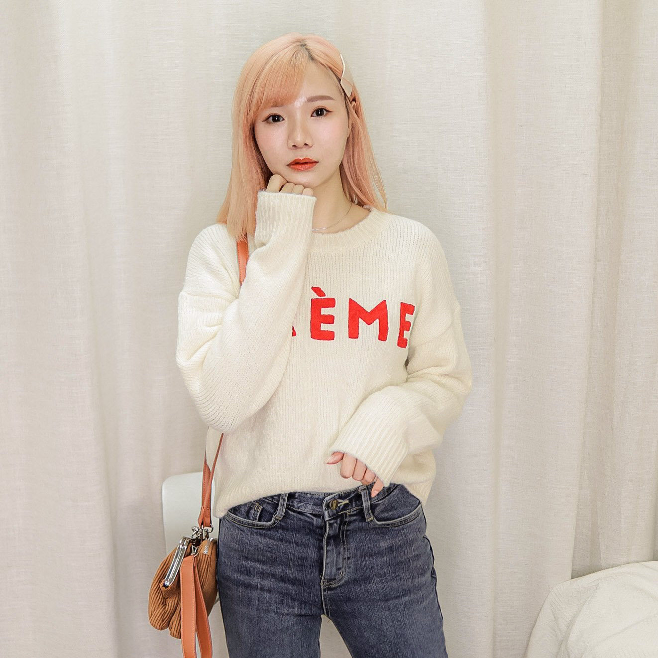 T453 CREME SWEATER
