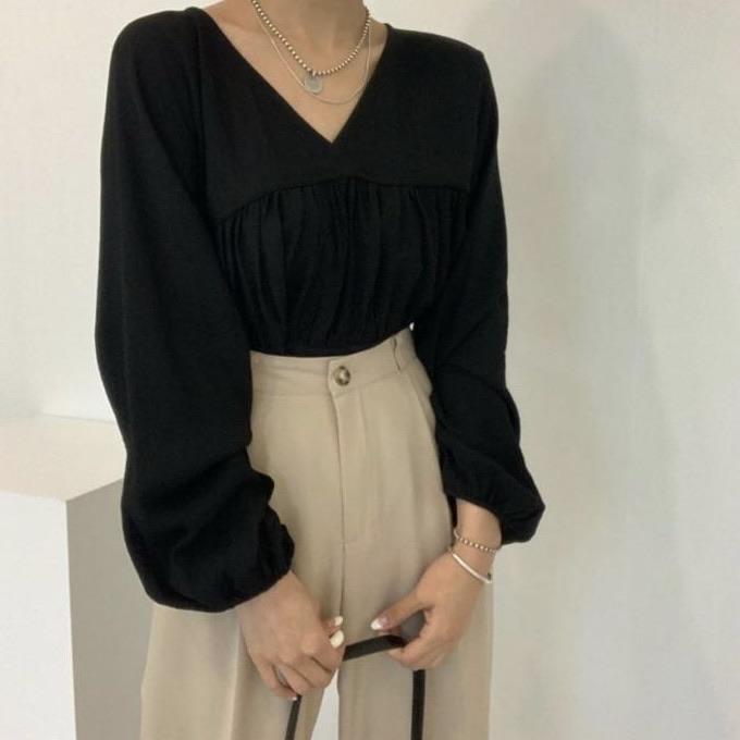 T392 ARITA V-NECK TOP - Letta A