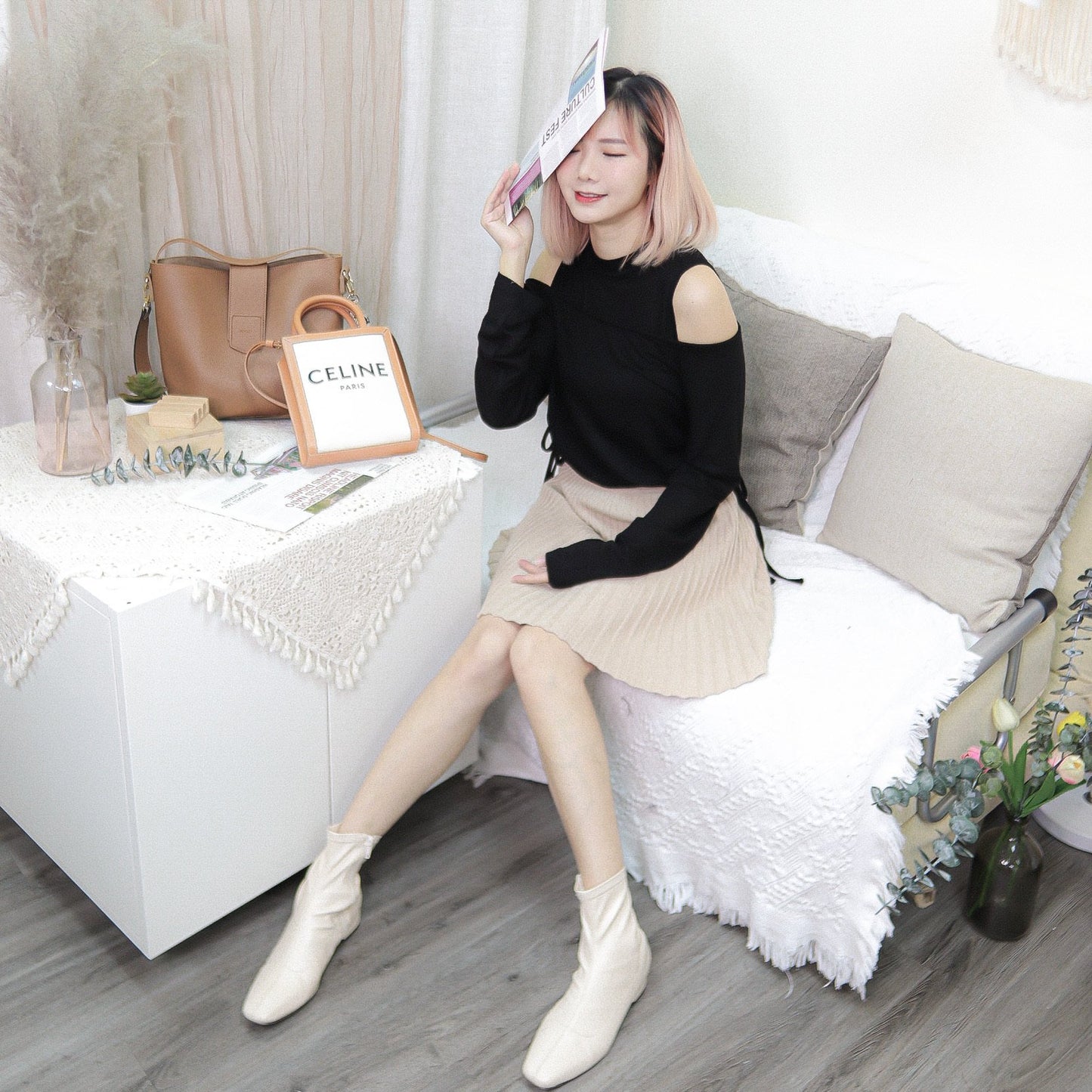 B120 YES OK KNIT SKIRT - Letta A
