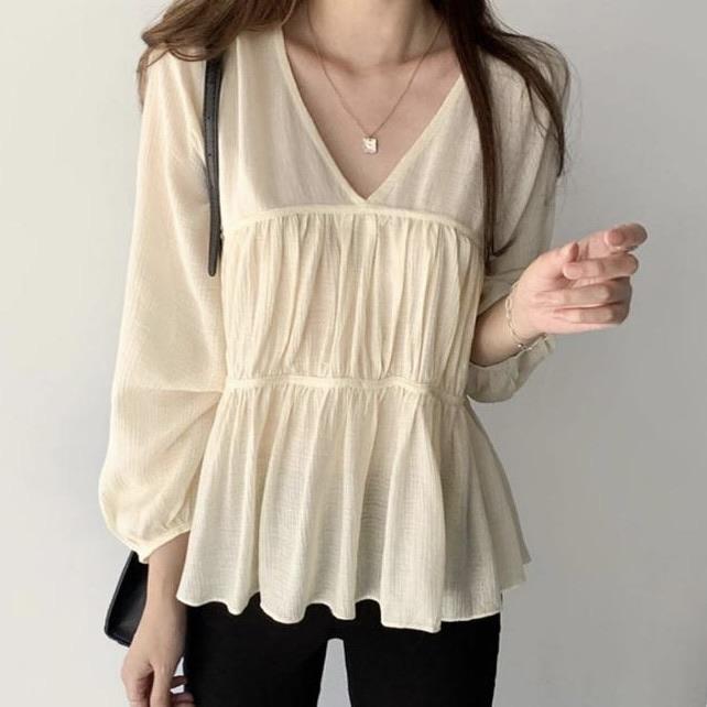 T392 ARITA V-NECK TOP - Letta A