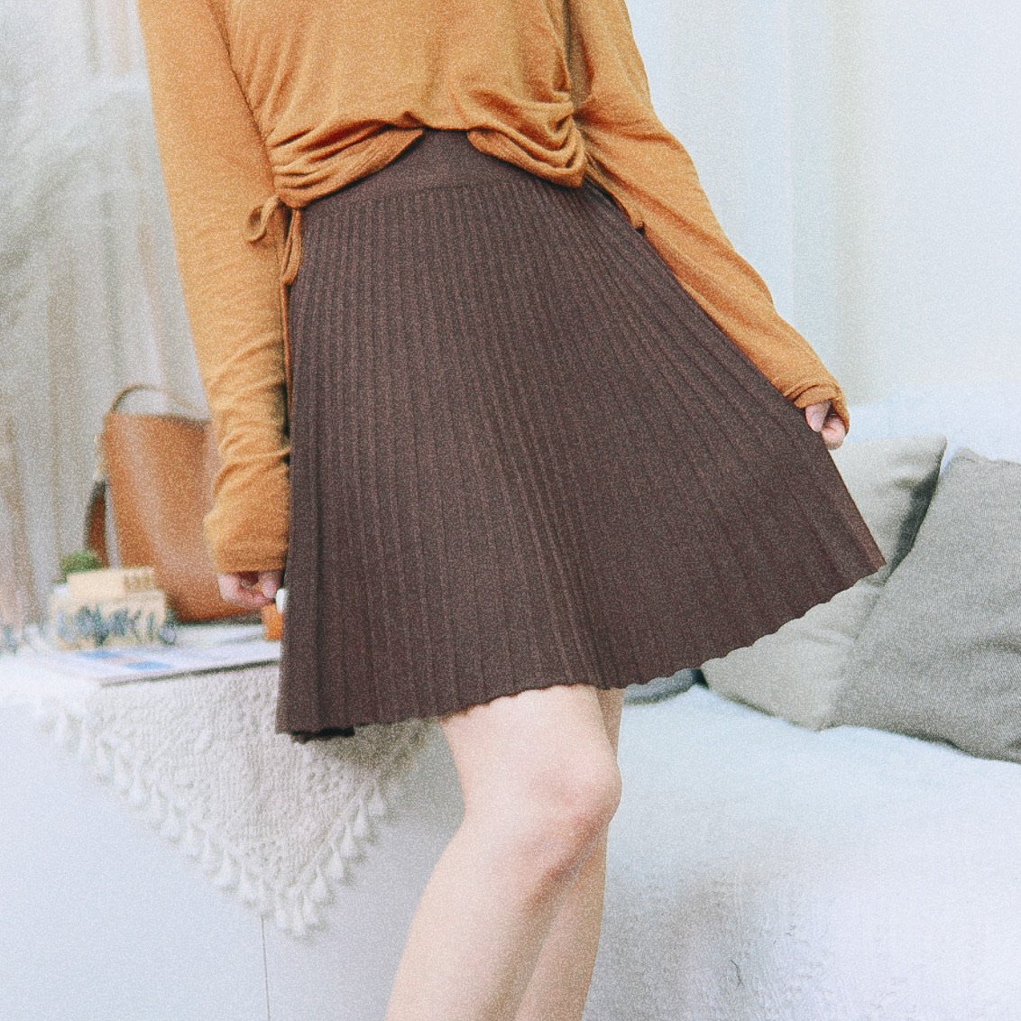 B120 YES OK KNIT SKIRT - Letta A
