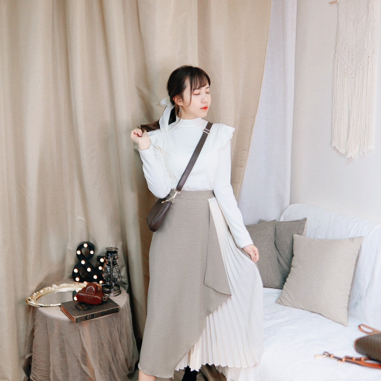 B124 STYLISH CHECKED SKIRT - Letta A