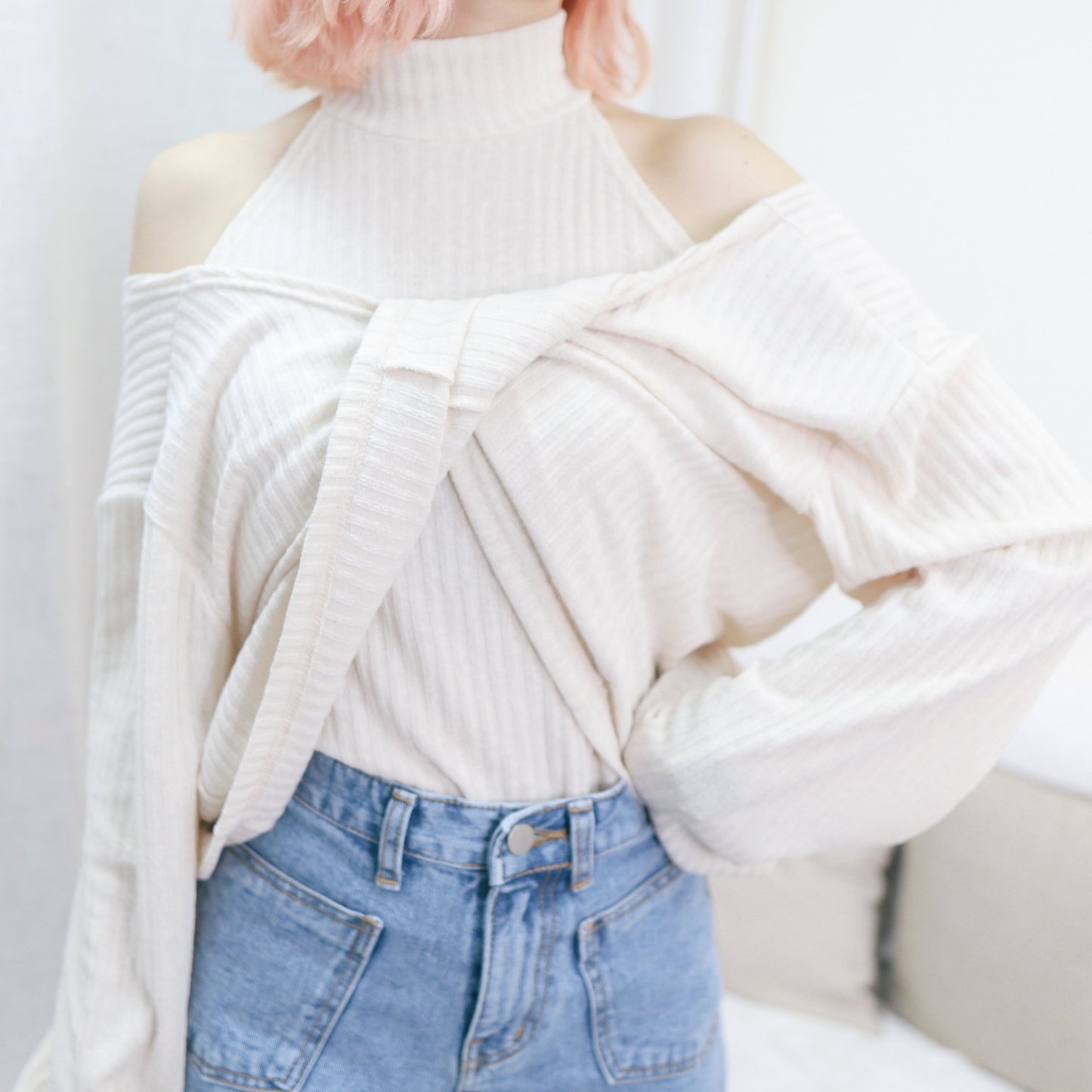 #J002 SO NICE ANKLE CUT JEANS