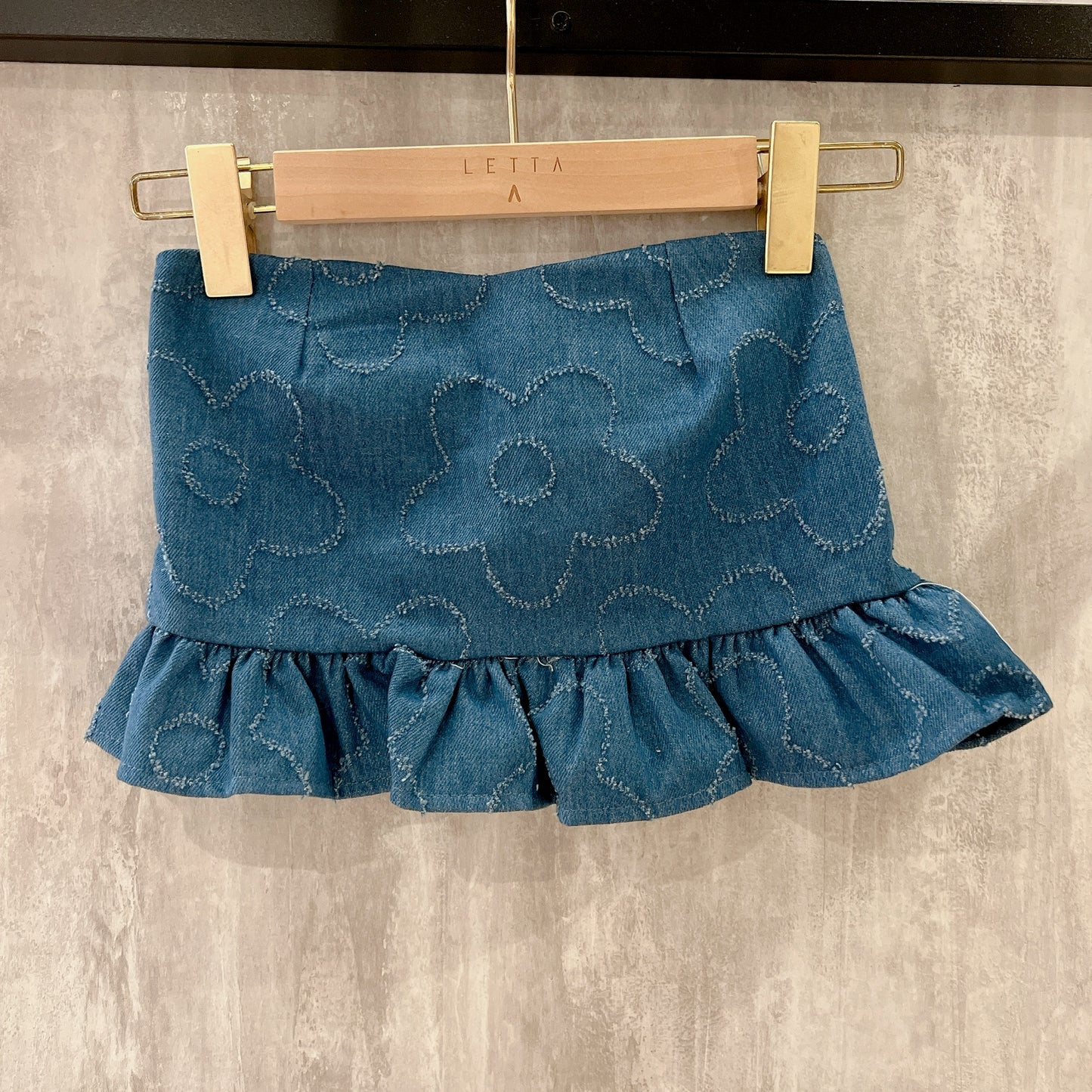 TH069 FLOWER DENIM SET