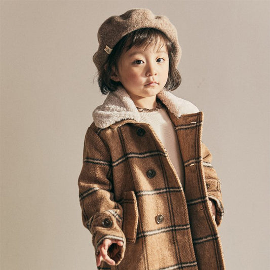 BT034 CHECKED FUFFY JACKET