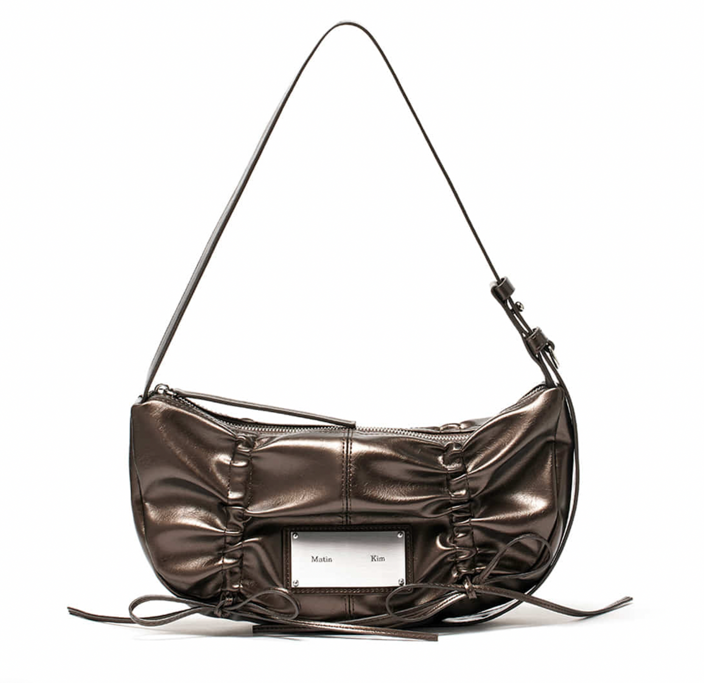 【韓國代購】Matin Kim HALF SHIRRING RIBBON ROUND BAG 蝴蝶結款包