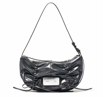 【韓國代購】Matin Kim HALF SHIRRING RIBBON ROUND BAG 蝴蝶結款包