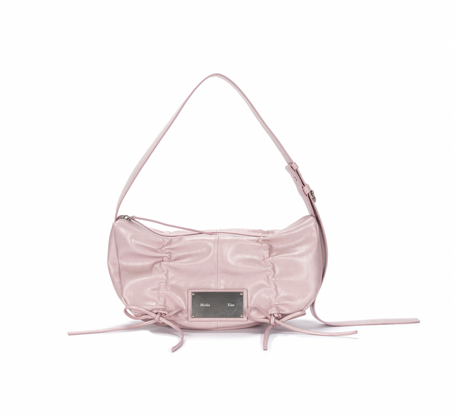 【韓國代購】Matin Kim HALF SHIRRING RIBBON ROUND BAG 蝴蝶結款包