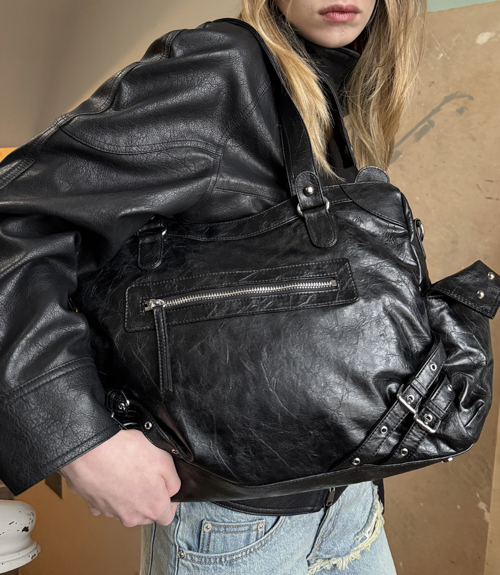 [韓國代購] DEINET STUD POCKET BIG BAG (截單日後3-4星期到貨)