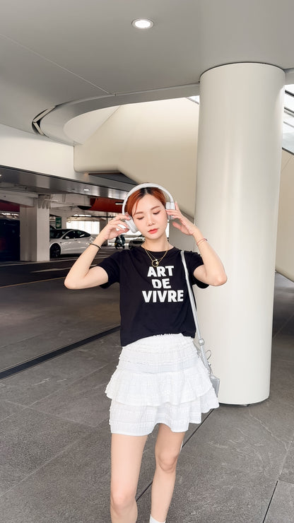 T975 VIVRE CROP TEE