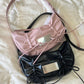 【韓國代購】Matin Kim HALF SHIRRING RIBBON ROUND BAG 蝴蝶結款包