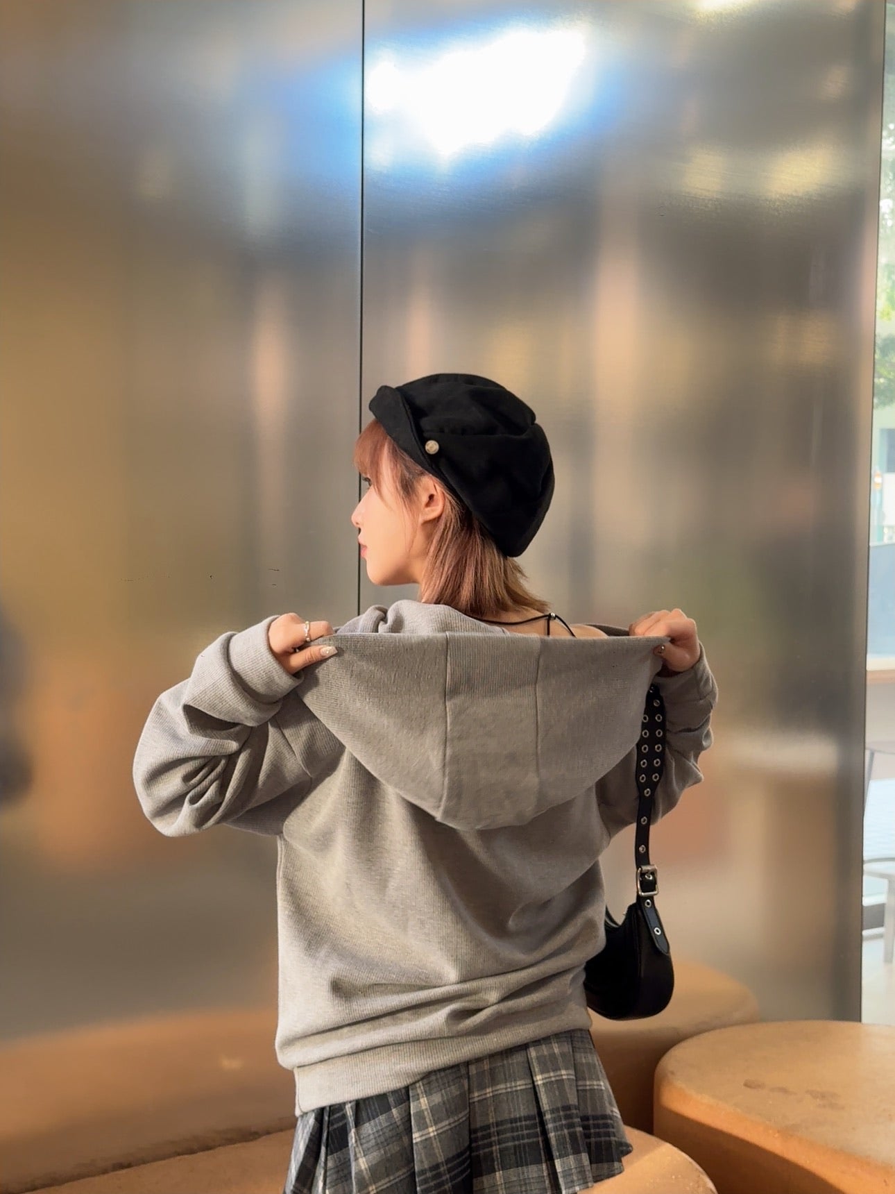 T1036 2 WAYS CHIC HOODIE