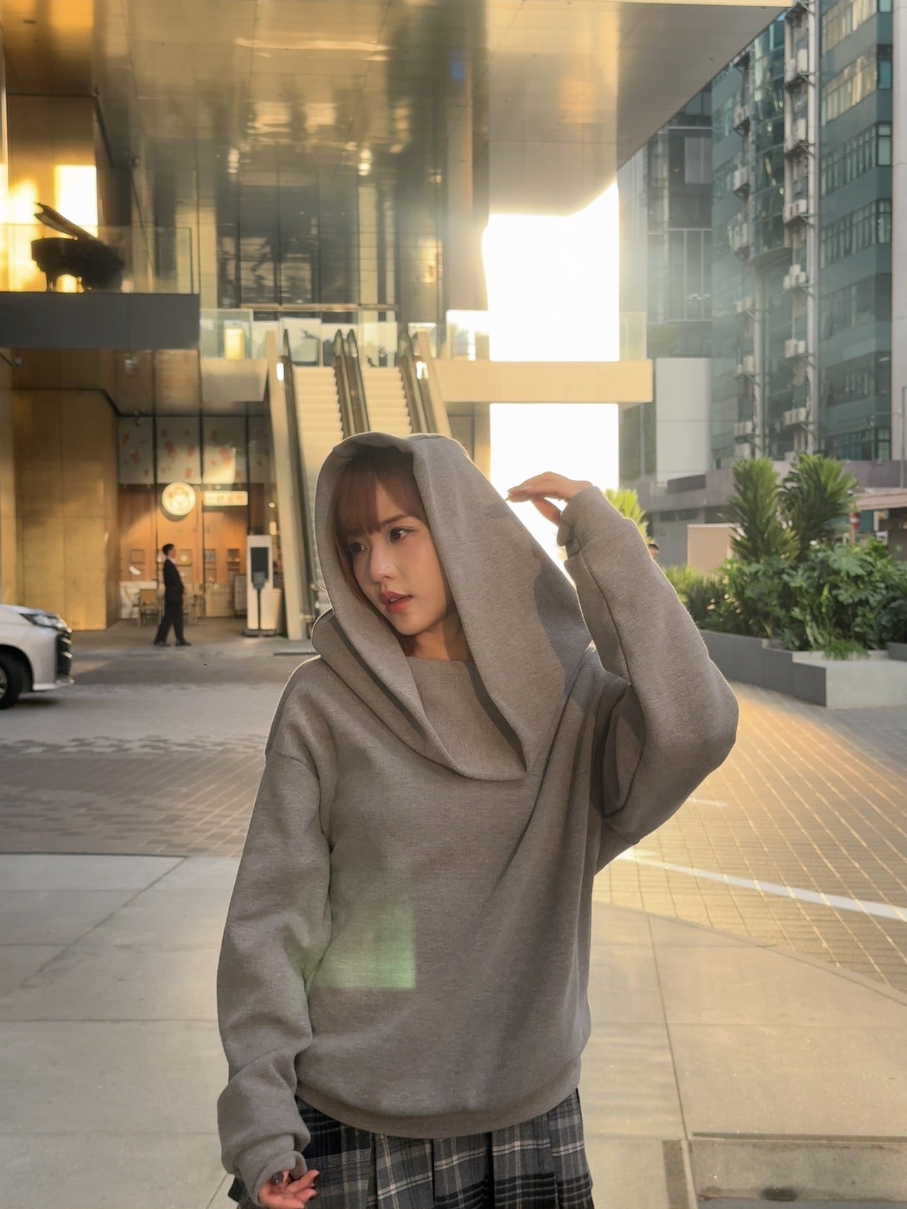 T1036 2 WAYS CHIC HOODIE