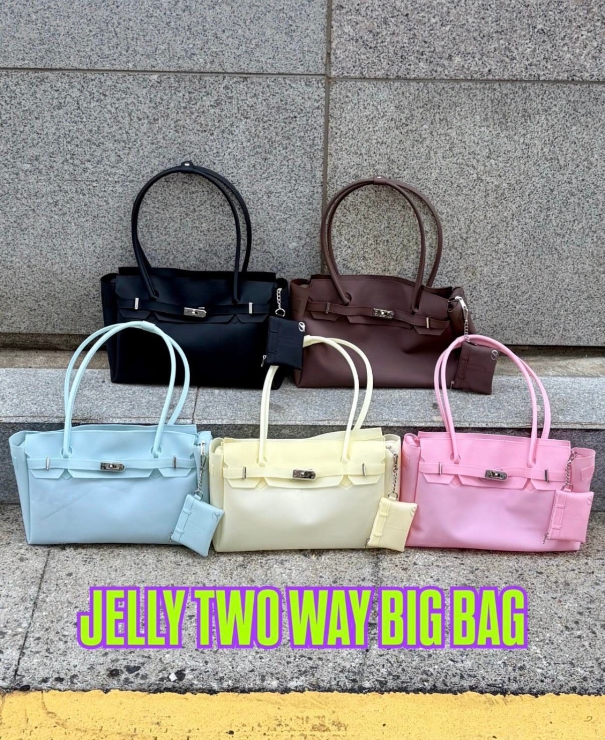 [韓國代購] DEINET Jelly Two-Way Big Bag 果凍包(大Size) (截單日後3-4星期到貨)