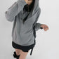 T1036 2 WAYS CHIC HOODIE