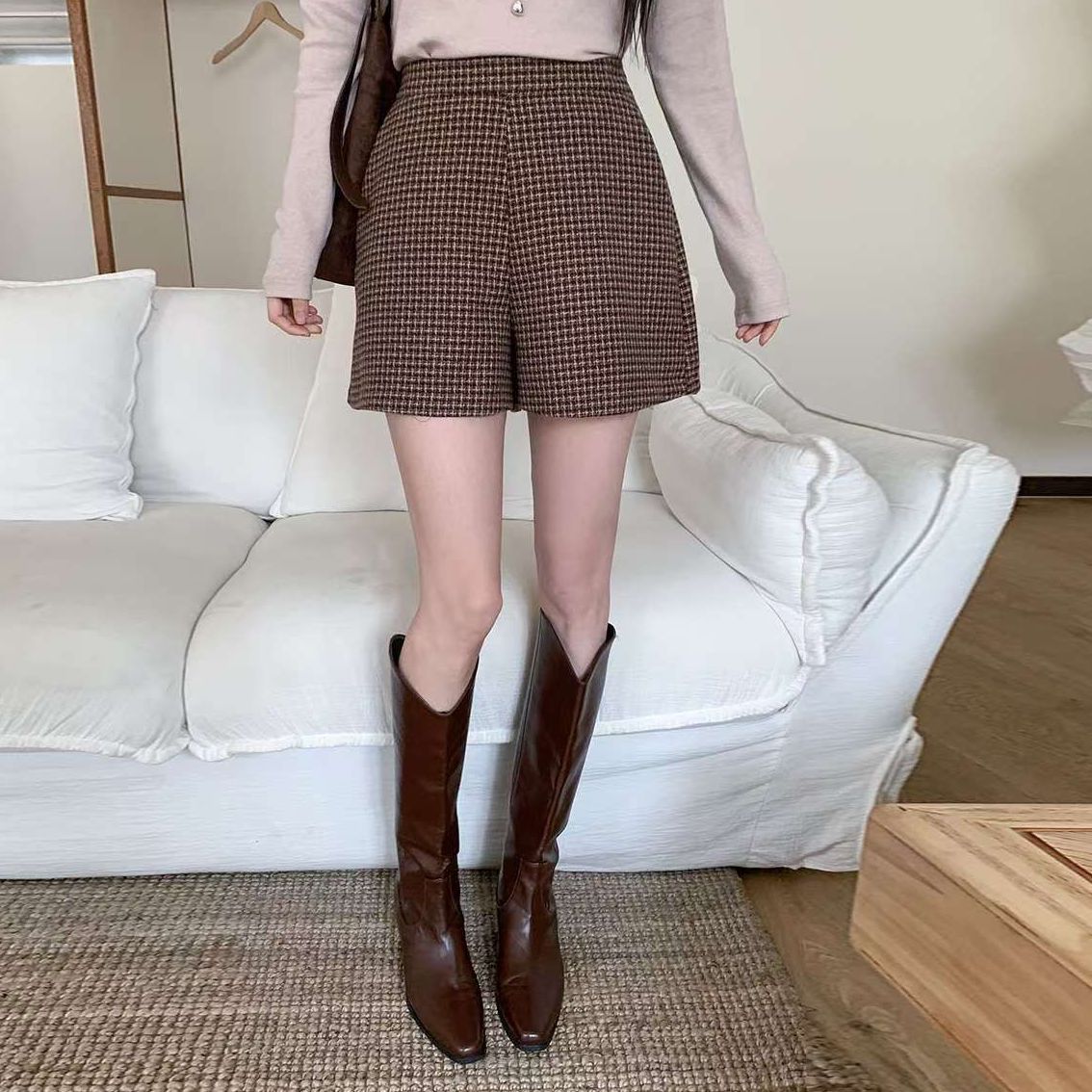 B337 BROWN SKIRT