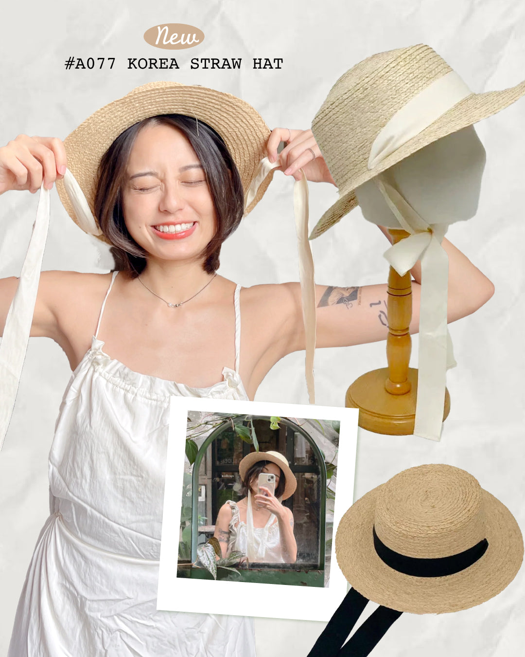 A077 KOREA STRAW HAT