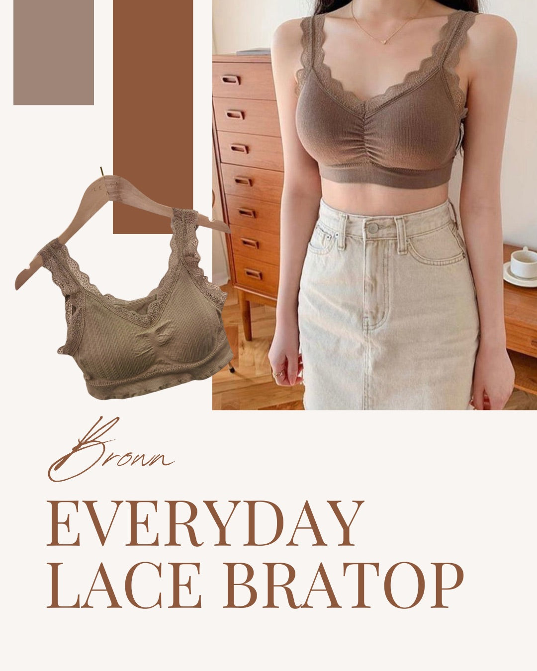 #T318  EVERYDAY LACE BRATOP