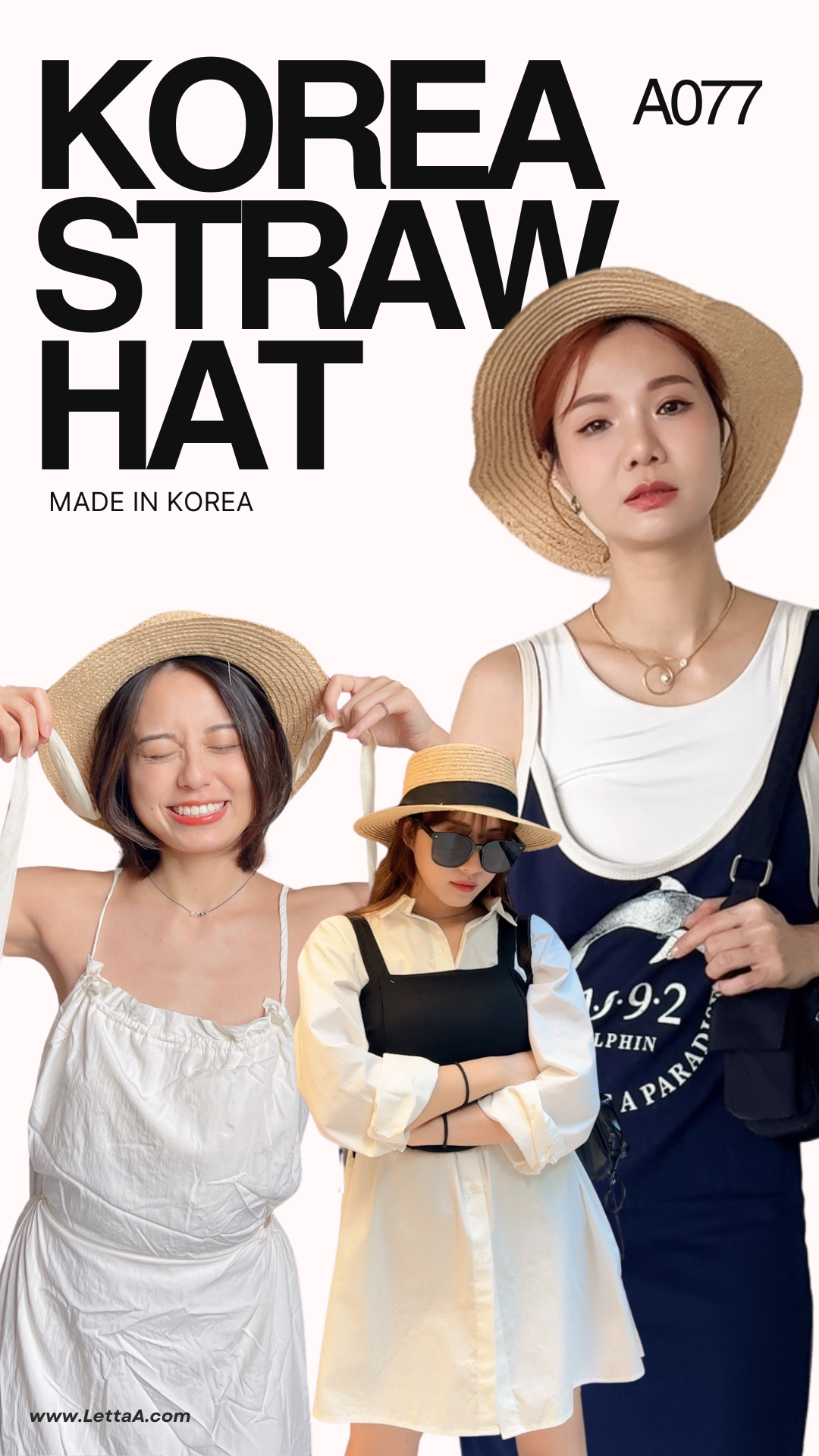 A077 KOREA STRAW HAT