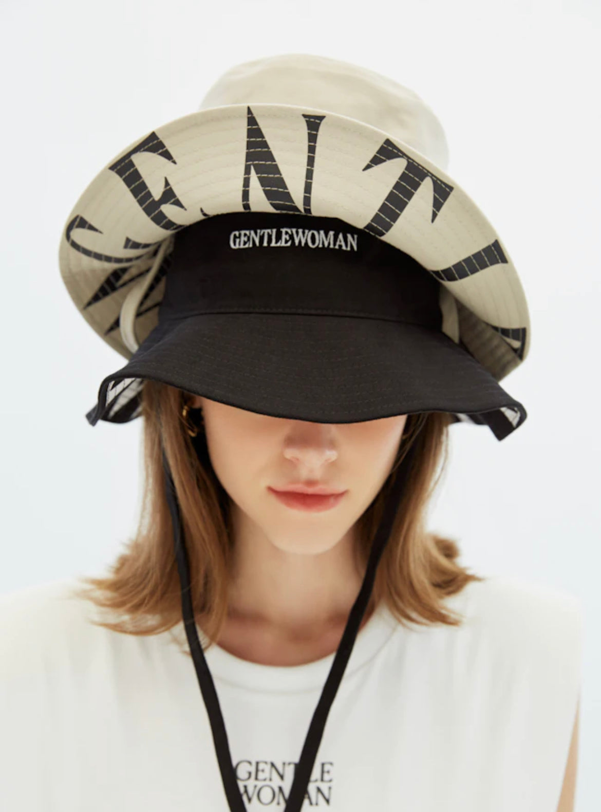GW06 GW BUCKET HAT [BLACK] (黑色有帶漁夫帽)