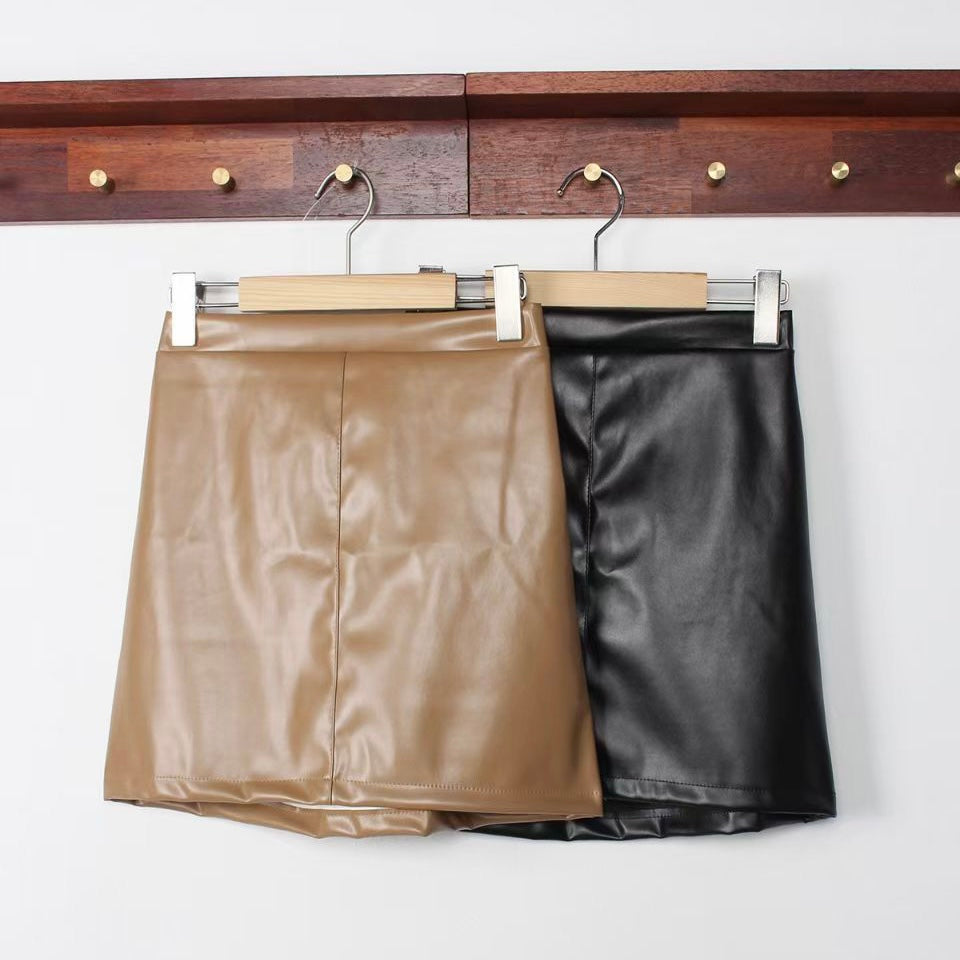 B202 ONE LEATHER SKIRT