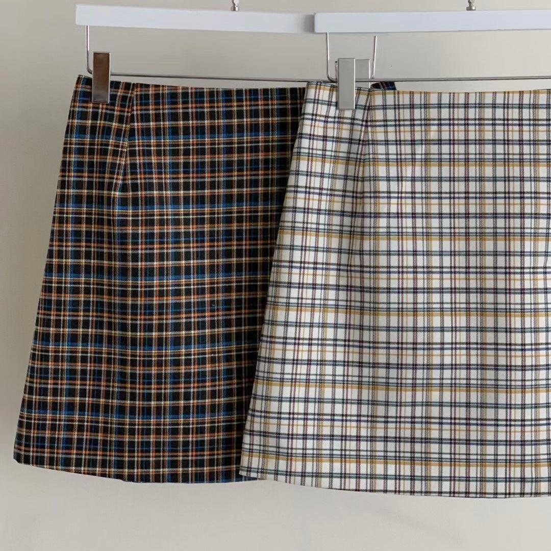 B230 SPRING CHECKED SKIRT