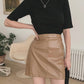 B202 ONE LEATHER SKIRT