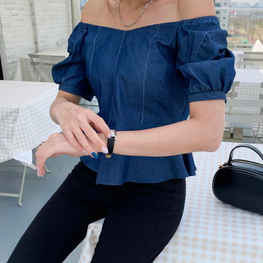 T767 KOEY DENIM TOP