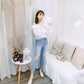 T496 OH LACE OFFSHOULDER TOP